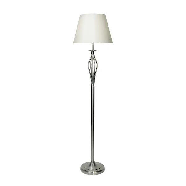 Picture of Bybliss Floor Lamp Satin Chrome with Shade