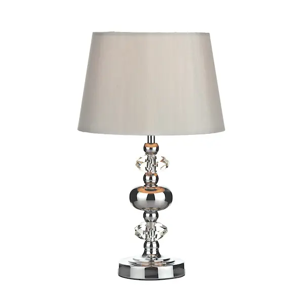 Picture of Edith Touch Table Lamp Polished Chrome with Shade