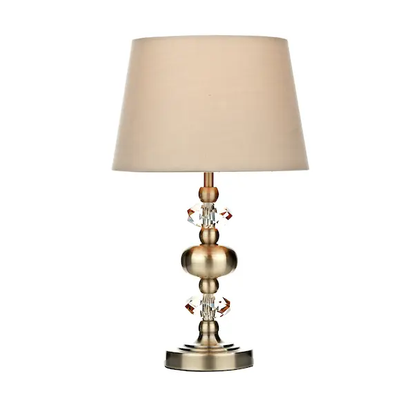 Picture of Edith Touch Table Lamp Antique Brass complete with Shade
