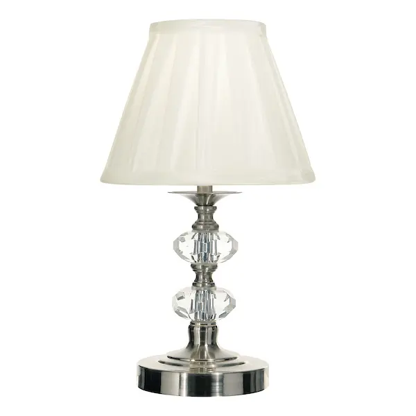 Picture of Hazel Touch Table Lamp Satin Chrome Crystal with Shade