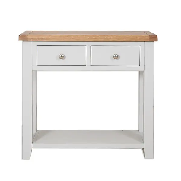 Secondary Picture of French Grey Two Drawer Console Table