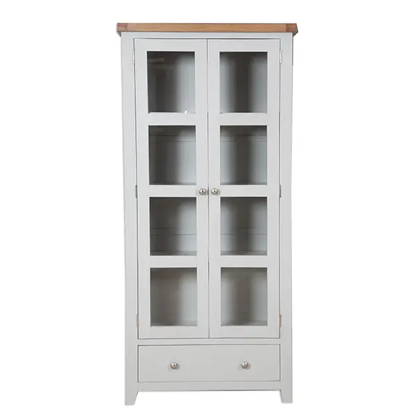 Secondary Picture of French Grey Glazed Display Cabinet