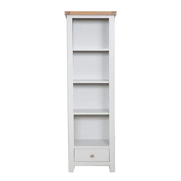 Secondary Picture of French Grey Slim Bookcase