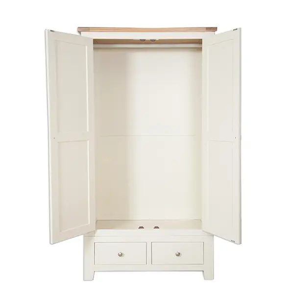 Third Picture of Ivory Two Door Two Drawer Wardrobe