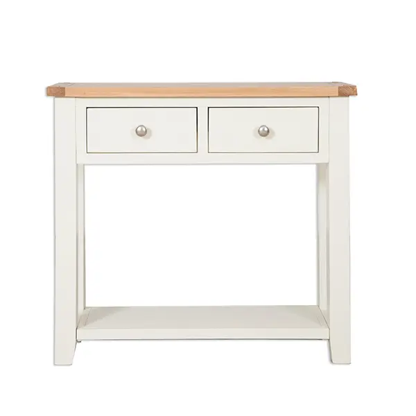 Secondary Picture of Ivory Two Drawer Console Table