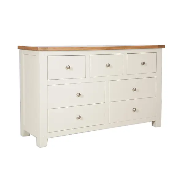Picture of Ivory Seven Drawer Wide Chest